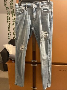 Hollister Light Blue Distressed Slim Jeans
